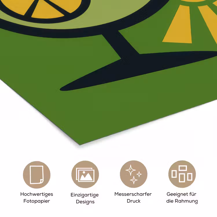 Mojito - Cocktail - Citroen - Groen poster papier klein -tcloseup_DE