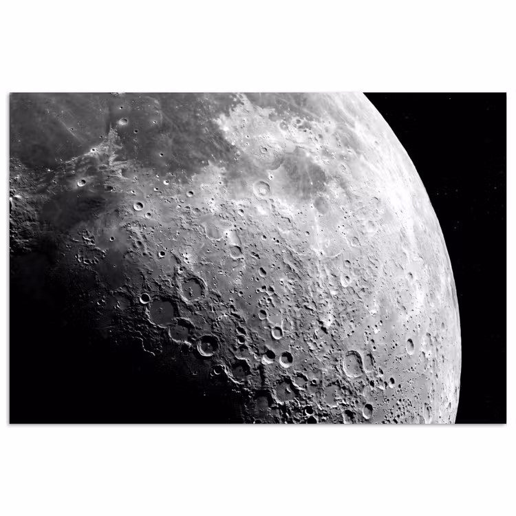 Poster - Mond – Krater – Weltraum - Maan - Kraters - Ruimte poster papier klein
