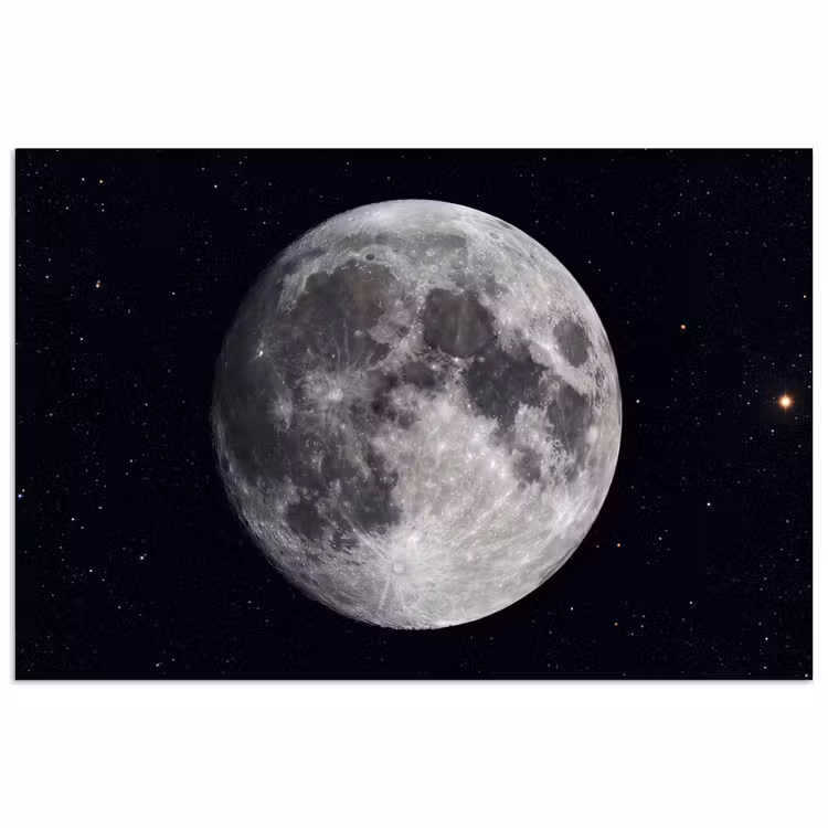 Poster - Mond – Sterne – Weltraum - Maan - Sterren - Ruimte poster papier klein