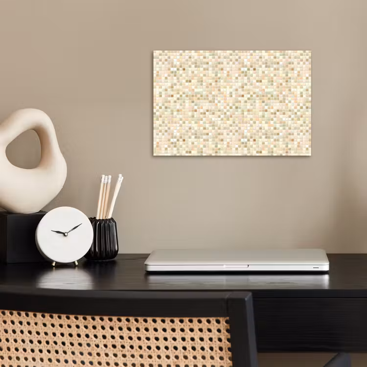 Mozaïek - Patroon - Beige poster papier klein 62 -sfeer1