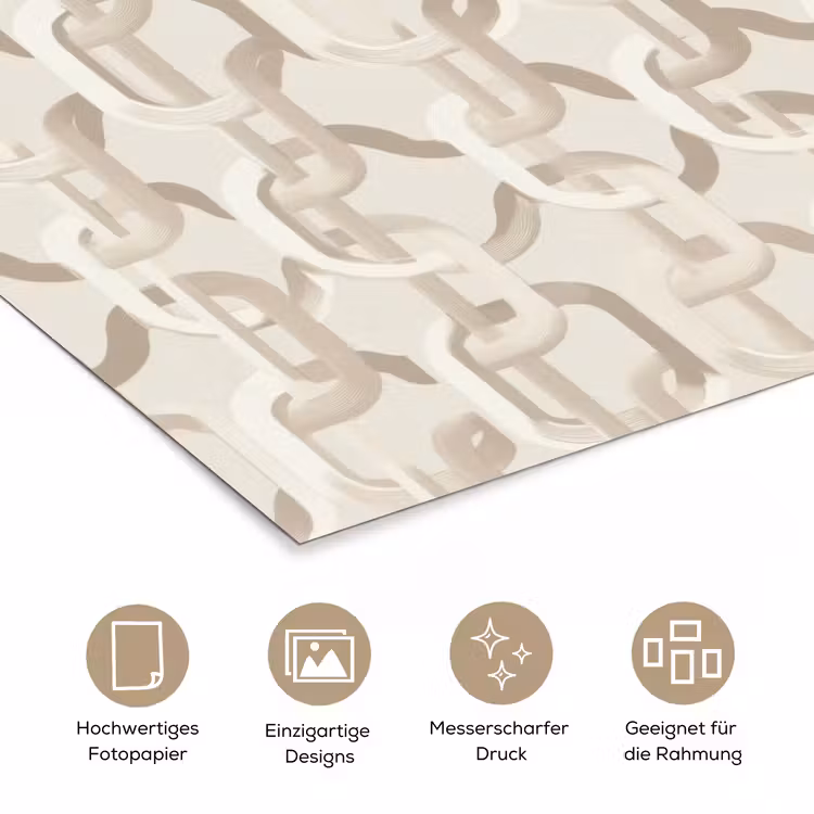 Motief - Abstract - Beige poster papier klein 62 -tcloseup_DE