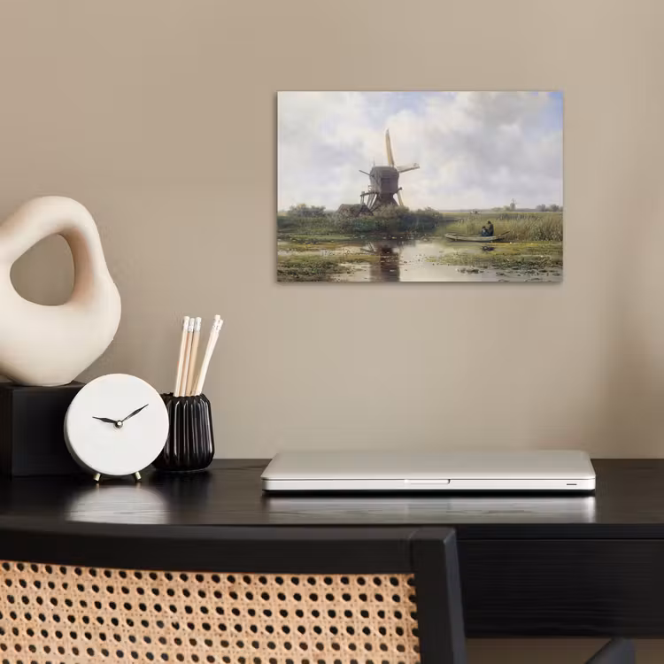 Molen - Willem Roelofs - Oude meesters - Kunst poster papier klein -sfeer1