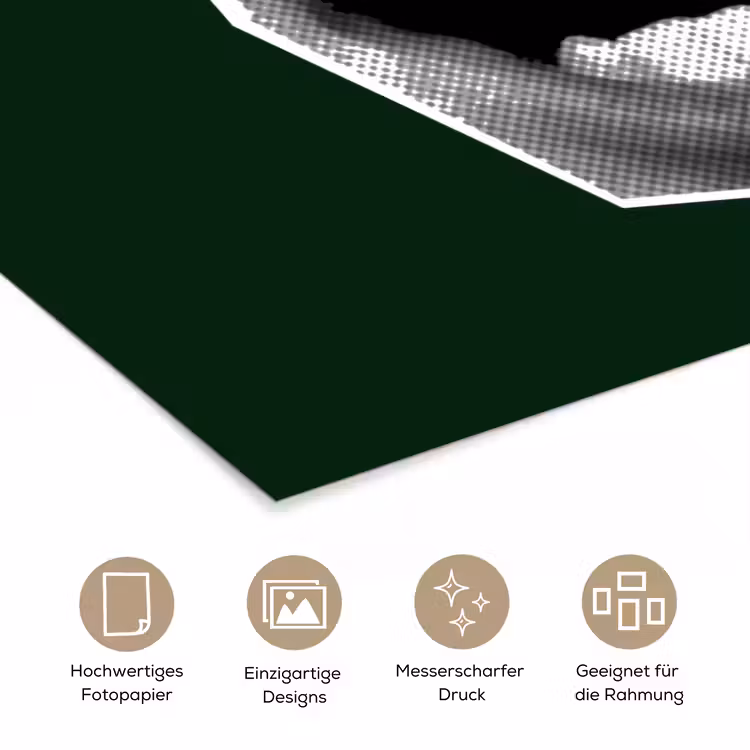 Mond - Groen - Illustratie - BLAH BLAH poster papier klein -tcloseup_DE