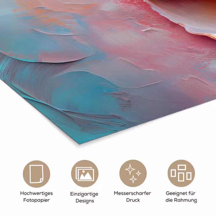 Schelp - Pastel - Pink poster papier klein -tcloseup_DE