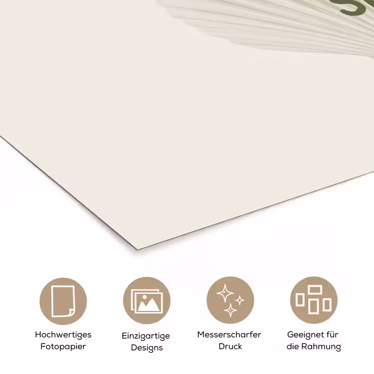 Schelp - Quote - Groen poster papier klein -tcloseup_DE