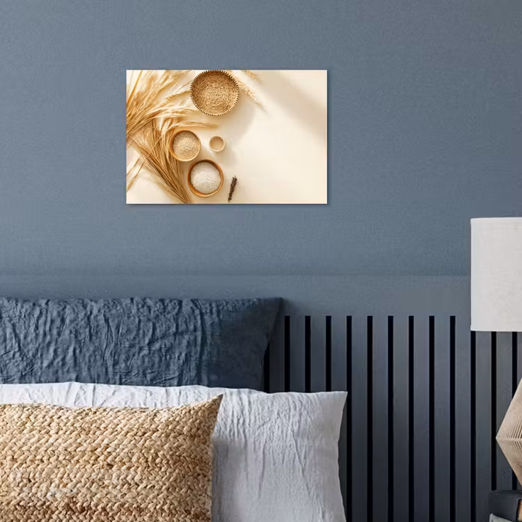 Granen - Hout - Kom - Beige poster papier klein -sfeer2