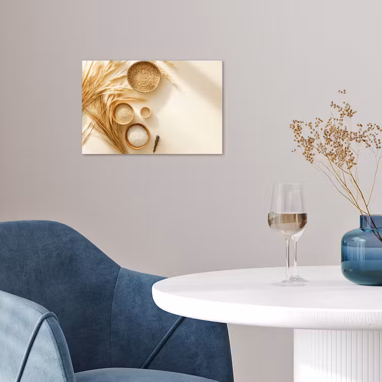 Granen - Hout - Kom - Beige poster papier klein -sfeer3