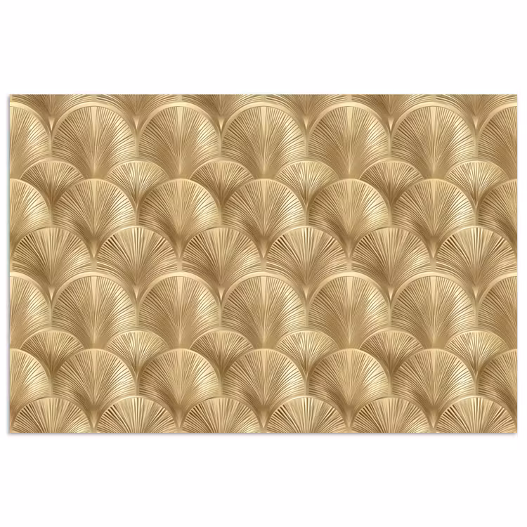 Patroon - Waaier - Goud poster papier klein 62 -3d