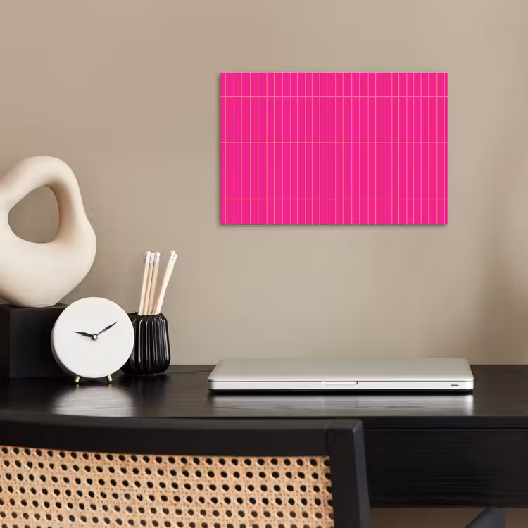 Patroon - Tegel - Magenta - Roze poster papier klein 62 -sfeer1