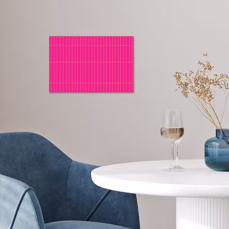 Patroon - Tegel - Magenta - Roze poster papier klein 62 -sfeer3