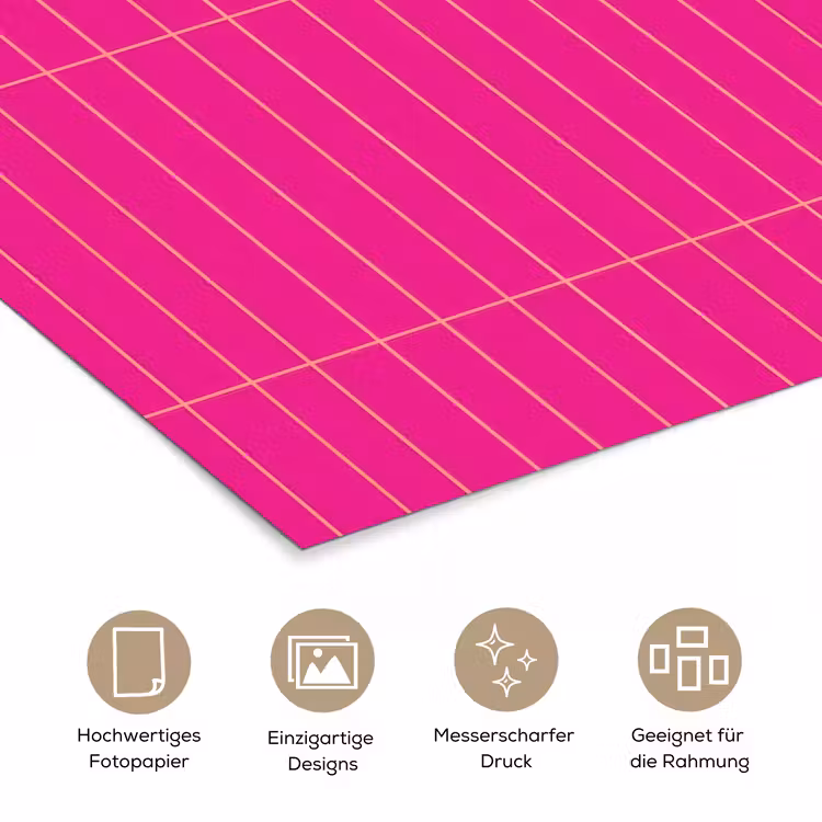 Patroon - Tegel - Magenta - Roze poster papier klein 62 -tcloseup_DE
