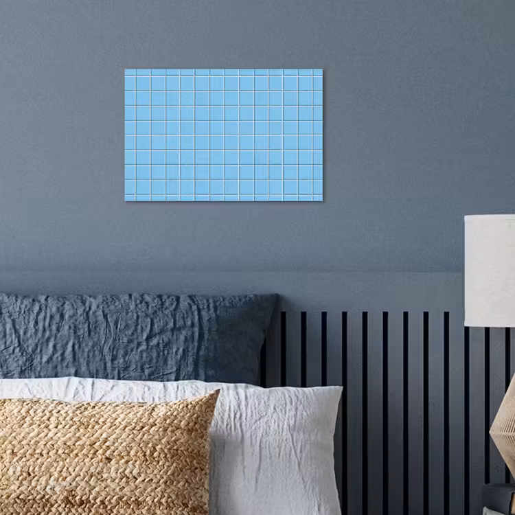 Patroon - Tegel - Pastel - Blauw poster papier klein 62 -sfeer2