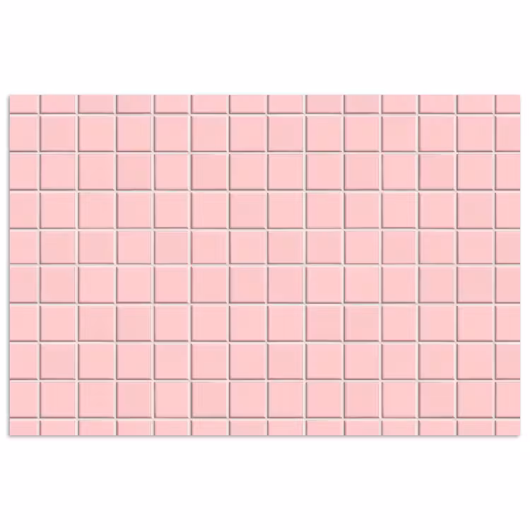 Patroon - Tegel - Pastelroze poster papier klein 62 -3d