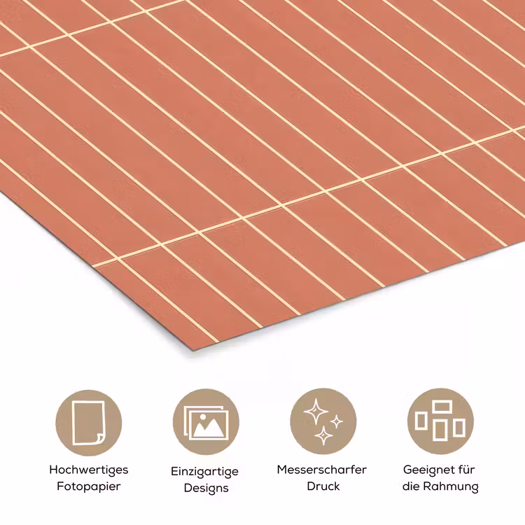 Patroon - Tegels - Terracotta poster papier klein 62 -tcloseup_DE