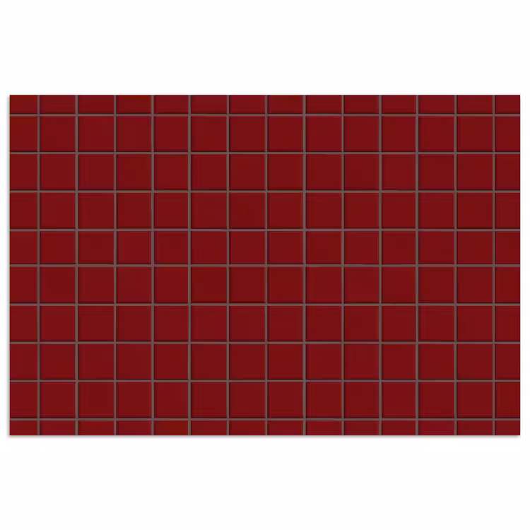 Patroon - Tegels - Burgundy poster papier klein 62 -3d