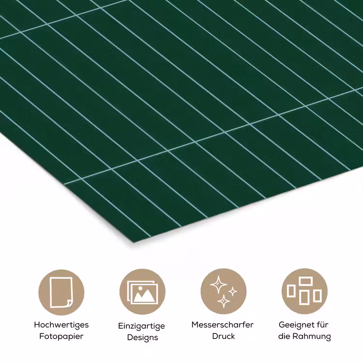 Patroon - Tegels - Donkergroen poster papier klein 62 -tcloseup_DE
