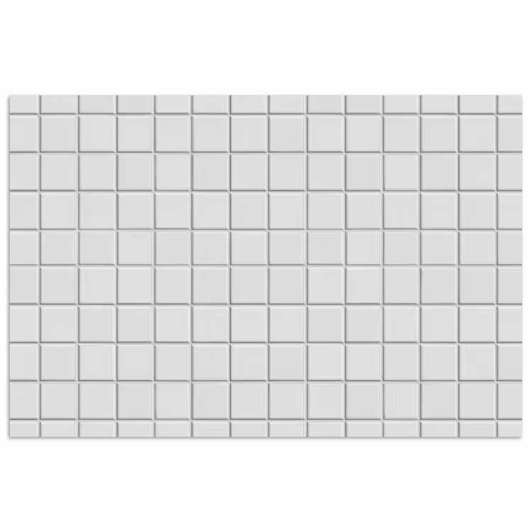 Patroon - Tegels - Grijs - Wit poster papier klein 62 -3d