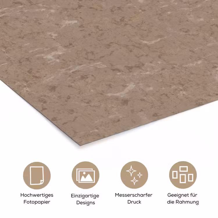 Patroon - Kalksteen - Beige poster papier klein 62 -tcloseup_DE
