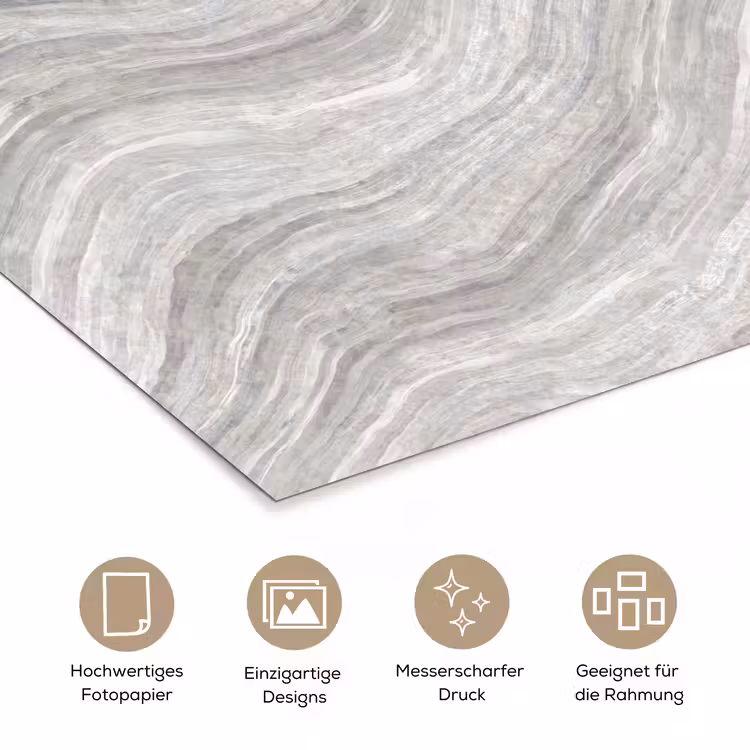 Patroon - Helder - Wit - Grijs poster papier klein 62 -tcloseup_DE