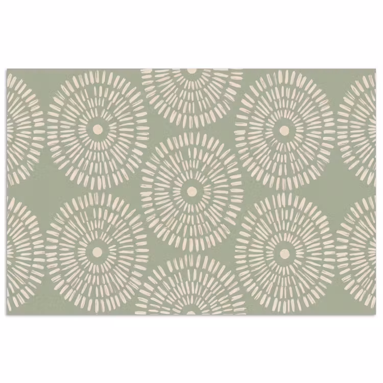 Patroon - Cirkels - Abstract - Modern - Groen poster papier klein -3d