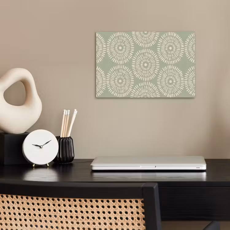 Patroon - Cirkels - Abstract - Modern - Groen poster papier klein -sfeer1