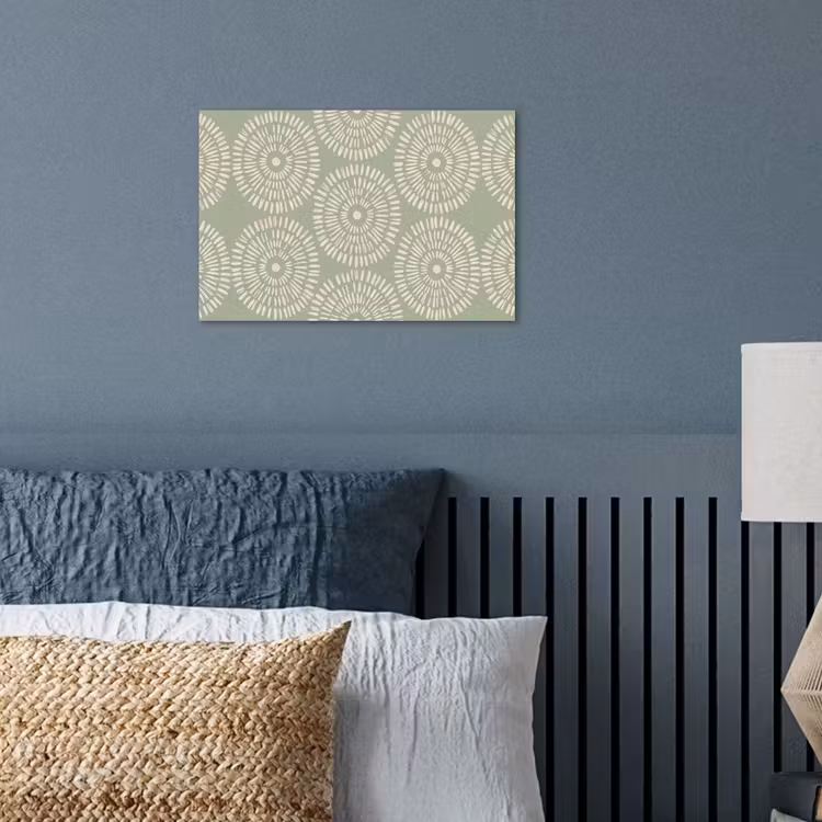 Patroon - Cirkels - Abstract - Modern - Groen poster papier klein -sfeer2
