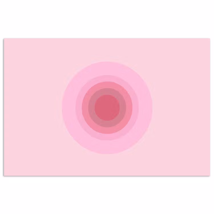 Patroon - Cirkels - Abstract - Roze - Modern poster papier klein -3d