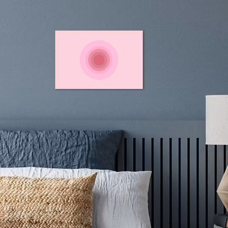 Patroon - Cirkels - Abstract - Roze - Modern poster papier klein -sfeer2