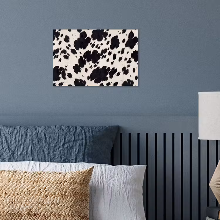 Patroon - Vacht - Zwart - Wit poster papier klein -sfeer2