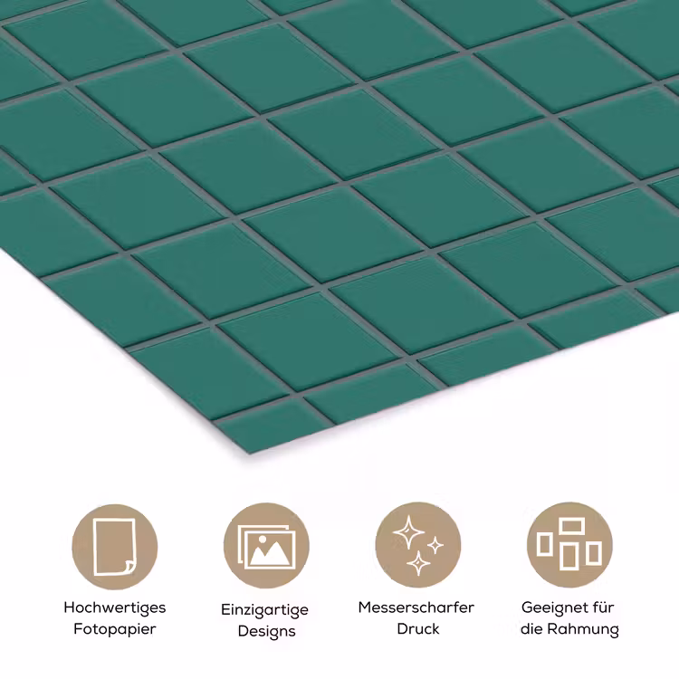 Patroon - Patroon - Smaragd poster papier klein 62 -tcloseup_DE