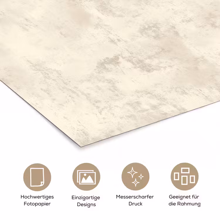 Patroon - Organisch - Beige poster papier klein 62 -tcloseup_DE