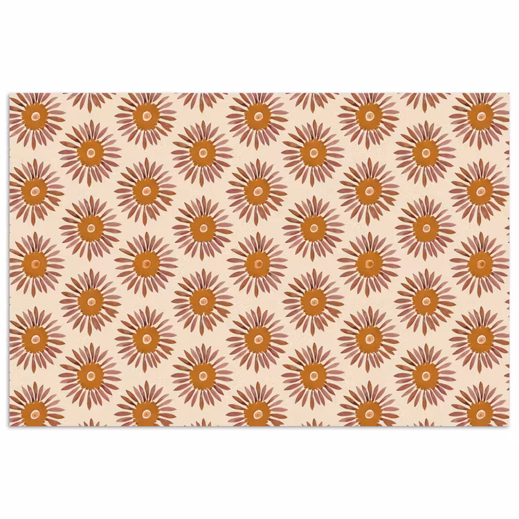 Patroon - Retro - Bruin poster papier klein 62 -3d