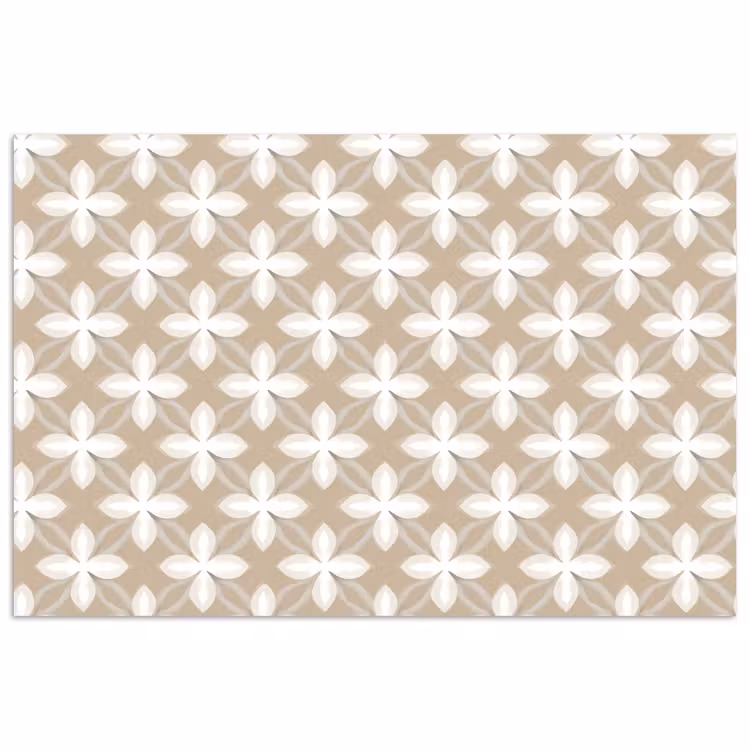 Patroon - Symmetrisch - Beige poster papier klein 62 -3d