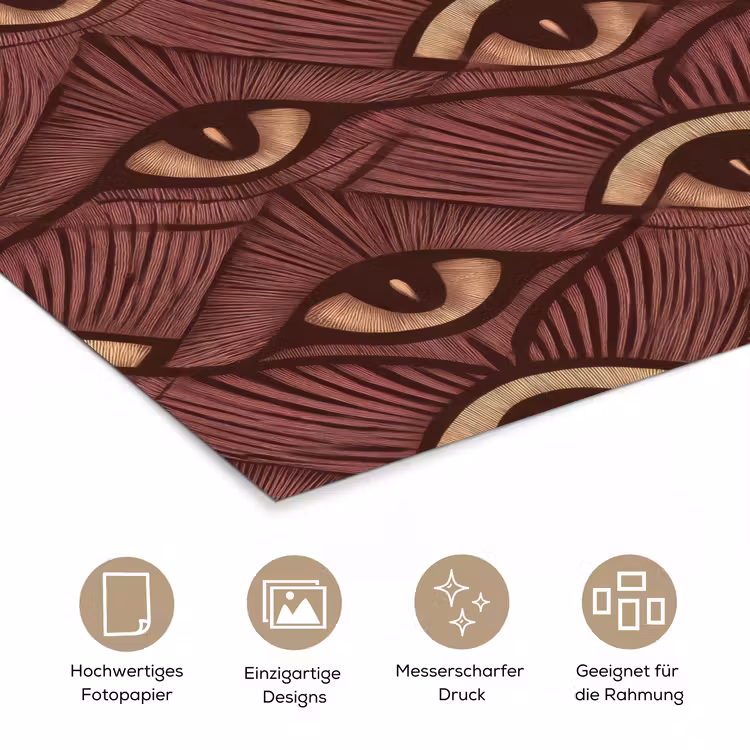 Mystiek - Ogen - Bruin poster papier klein 62 -tcloseup_DE