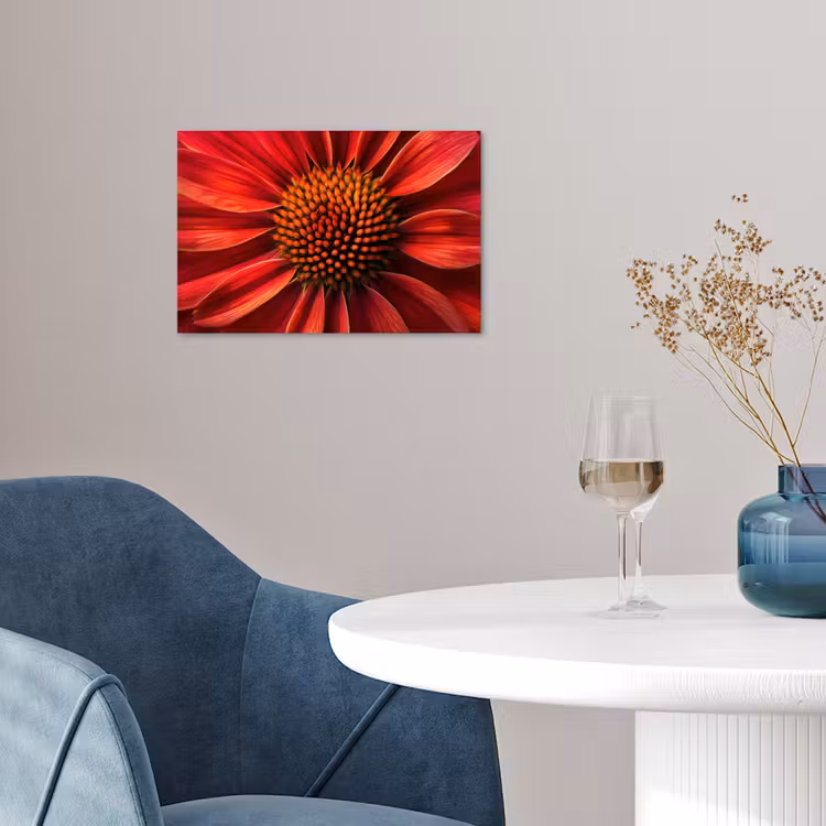 Close up - Bloem- Rood poster papier klein -sfeer3