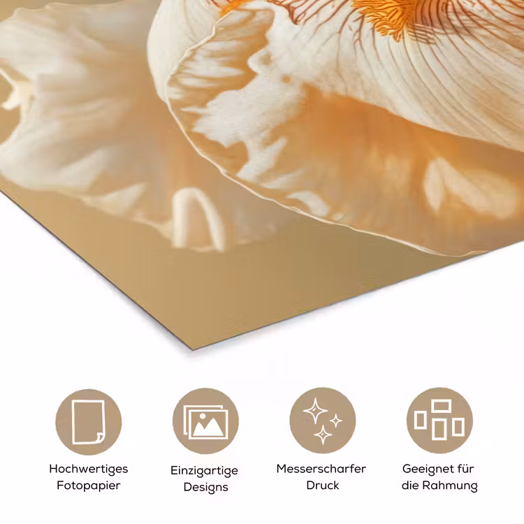 Close up - Oranje - Iris poster papier klein -tcloseup_DE