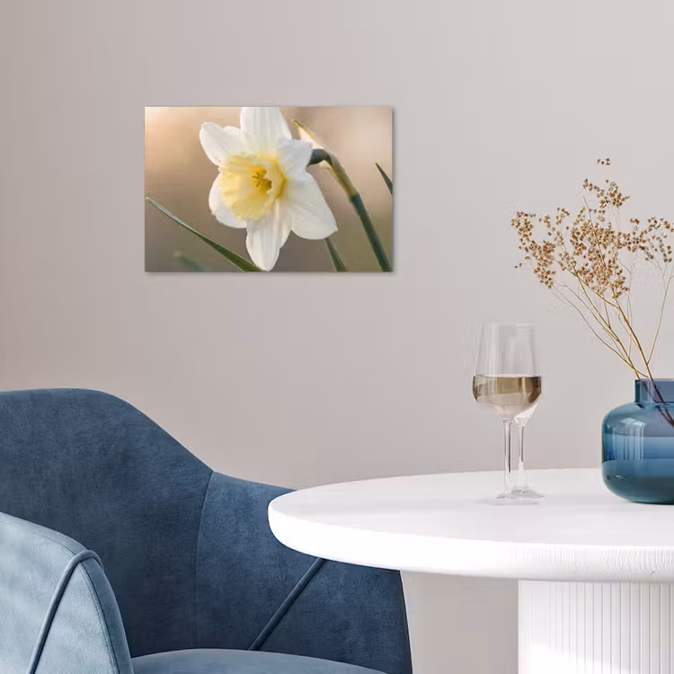 Narcis - Bloem - Minimalistisch poster papier klein -sfeer3