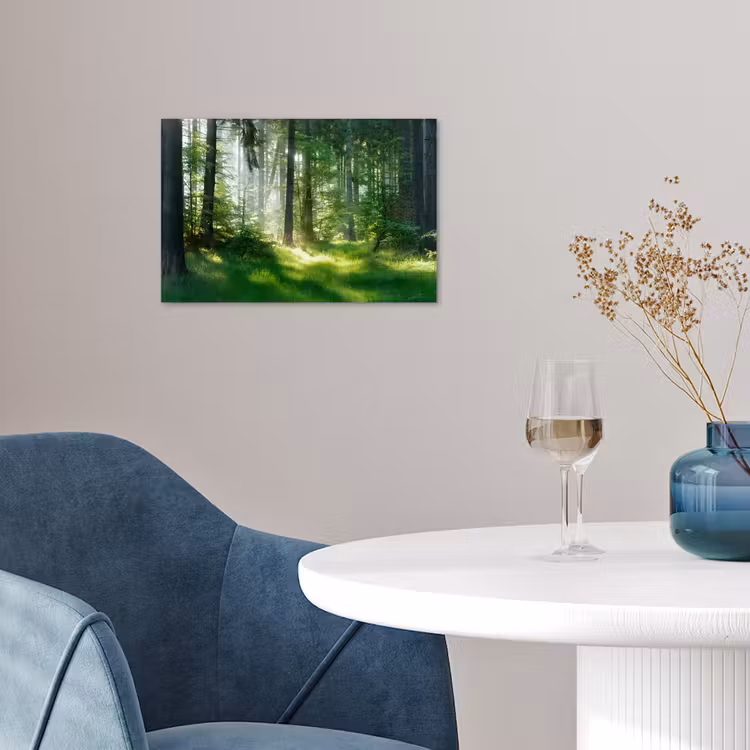 Natuur - Bomen - Bos - Groen - Zon - Gras - Planten poster papier klein -sfeer3