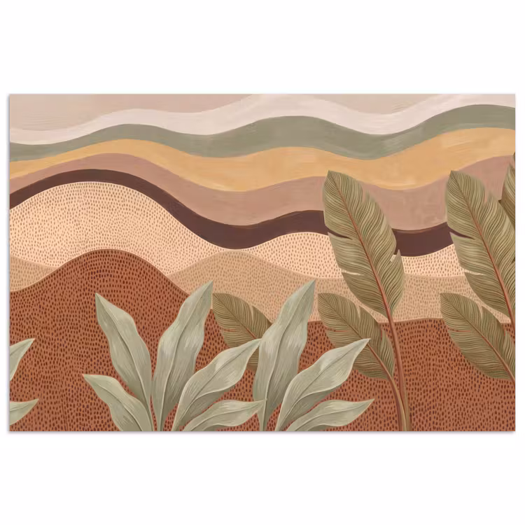 Natuur - Bladeren - Landschap - Abstract - Aardetinten poster papier klein -3d