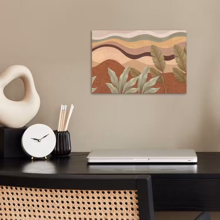 Natuur - Bladeren - Landschap - Abstract - Aardetinten poster papier klein -sfeer1