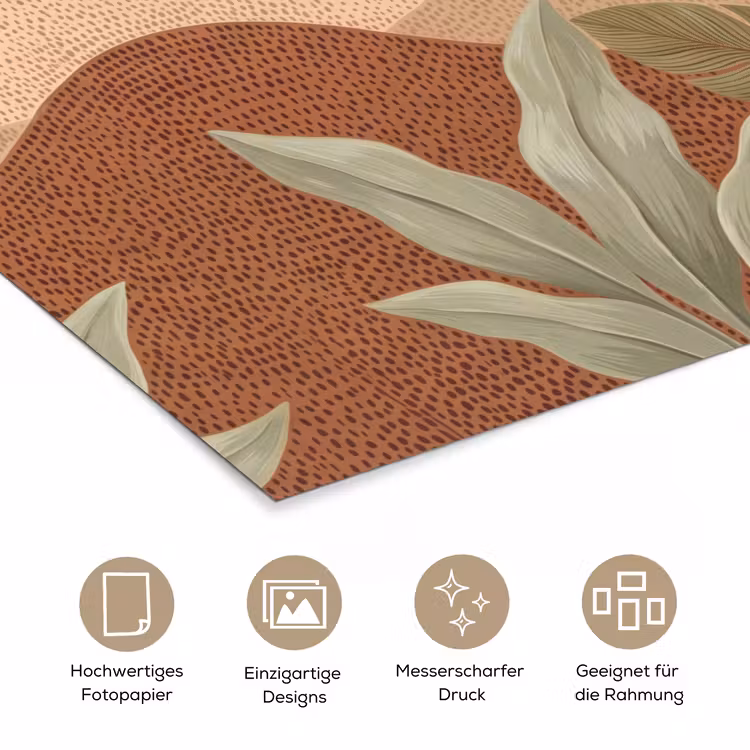 Natuur - Bladeren - Landschap - Abstract - Aardetinten poster papier klein -tcloseup_DE