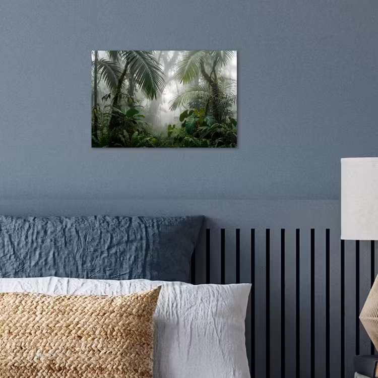 Natuur - Jungle - Mist - Tropisch - Groen poster papier klein -sfeer2