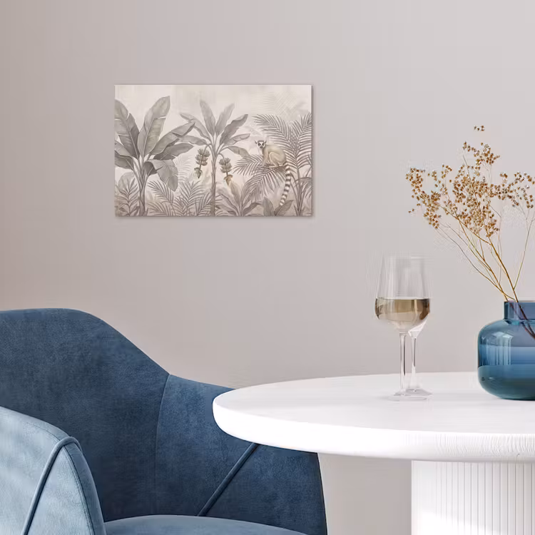 Natuur - Jungle - Ringstaartmaki - Bruin poster papier klein -sfeer3