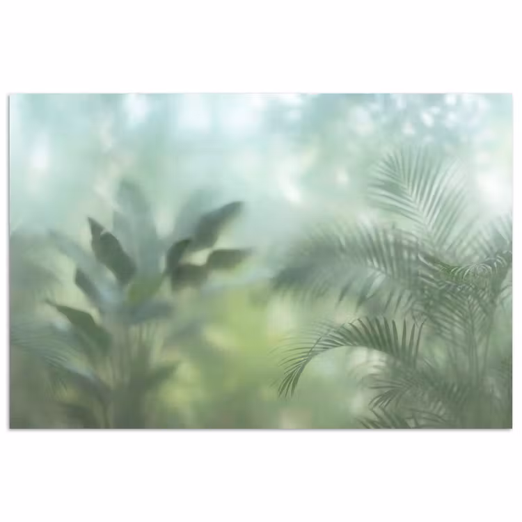 Natuur - Vervaagd - Groen - Abstract - Modern poster papier klein -3d
