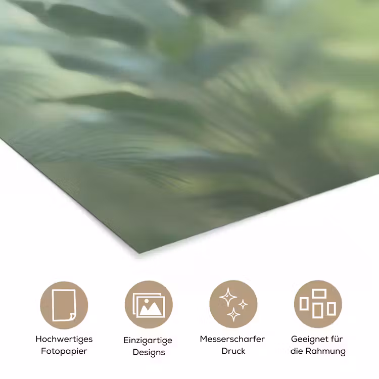 Natuur - Vervaagd - Groen - Abstract - Modern poster papier klein -tcloseup_DE