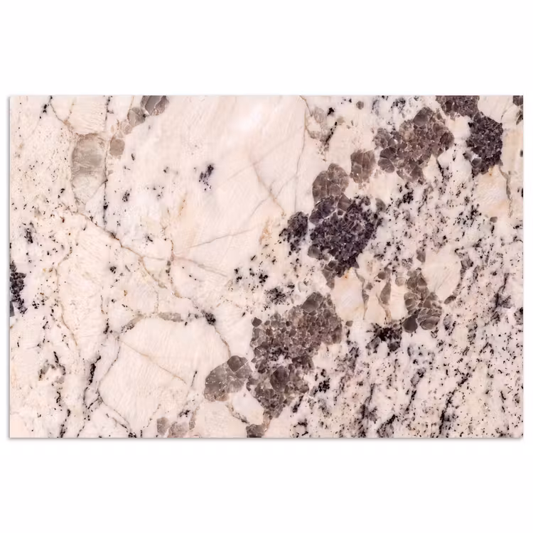 Natuursteen - Patroon - Abstract - Beige - Grijs poster papier klein -3d