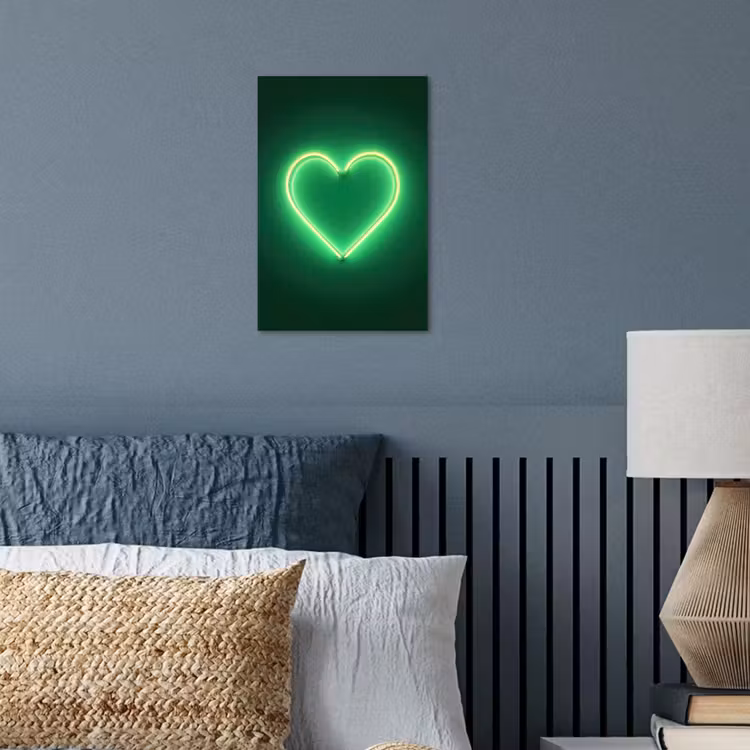 Neon - Groen - Licht poster papier klein -sfeer2