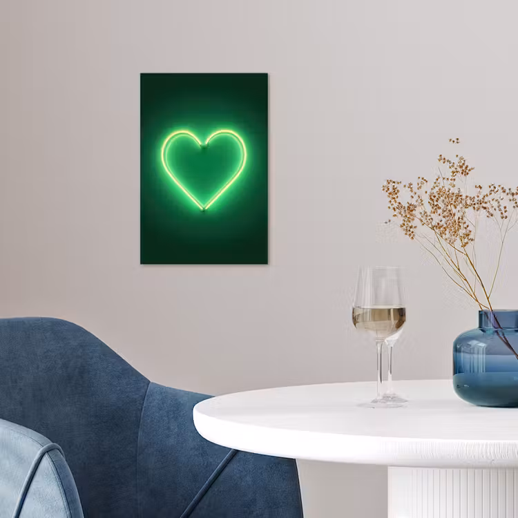 Neon - Groen - Licht poster papier klein -sfeer3