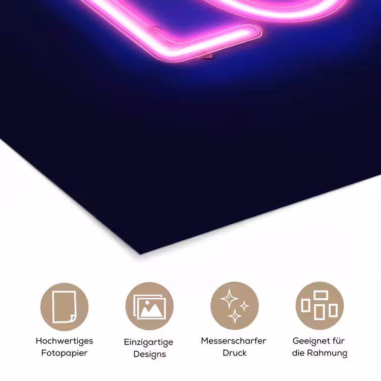 Neon - Love - Valentijn poster papier klein -tcloseup_DE
