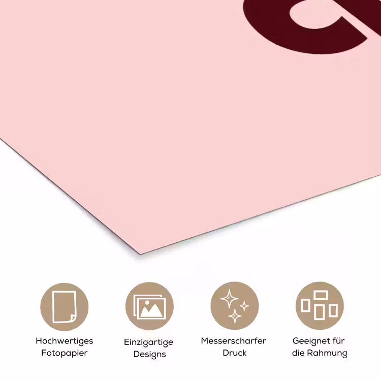 Nice - Uitroepteken - Roze poster papier klein -tcloseup_DE